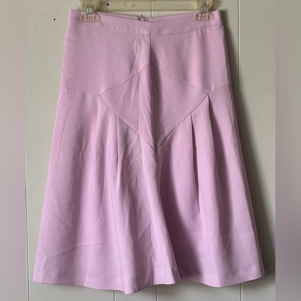 Pastel Pleated High Waist Flared A-line Circle Skirt XS